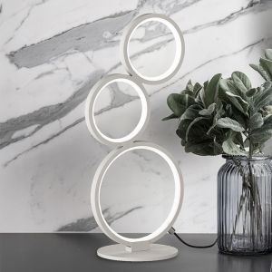 Witte tafellamp Robon, metaal, modern, 17 watt
