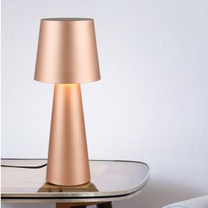 Bruine tafellamp modern, Lillyam, met schakelaar