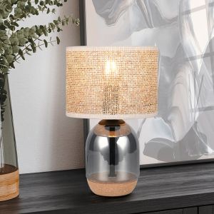 Chromen tafellamp rookglas, Madui