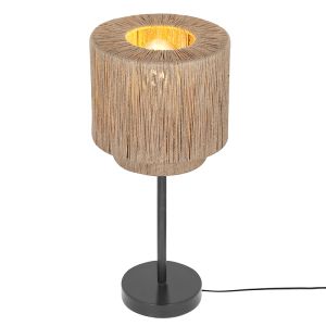 Beige tafellamp landelijk, Rinus