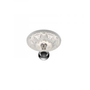 Witte plafonniere Mandisa, gips, modern