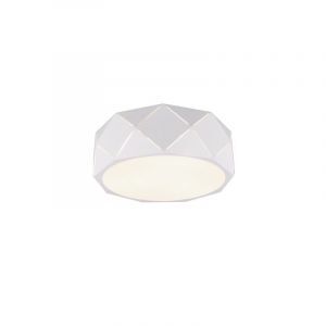 Witte plafonniere Soloro, metaal, modern