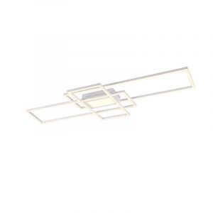 Witte plafonnière modern, Retan, 60W, warm tot koud wit verstelbare LED, met afstandsbediening