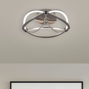 Moderne plafonniere Remy, nikkel, 20w geintegreerd LED