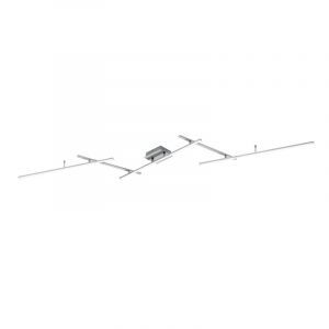 Nikkelen plafonnière modern, Nadja, 22W, RGBW LED, met afstandsbediening