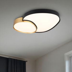 Gouden plafondlamp metaal, Merwin, 51W, warm tot koud wit verstelbare LED