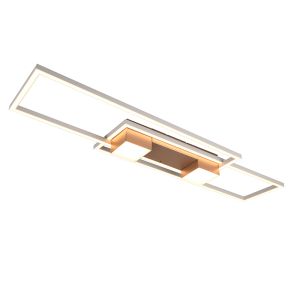 Bruine plafonnière design, Sohaib, 37W, warm tot koud wit verstelbare LED, 3-staps dimbaar