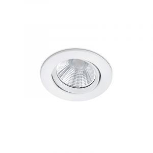Witte badkamer inbouwspot Imani, metaal, IP23, 5 watt