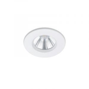 Witte badkamer inbouwspot Iman, metaal, IP65, 5 watt