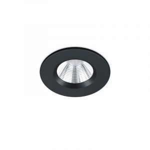 Zwarte badkamer inbouwspot Iman, metaal, IP65, 5 watt