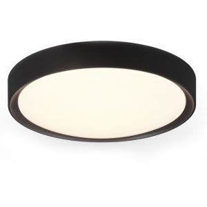 Zwarte badkamer plafondlamp Evelina, kunststof, 18w, 3000K LED
