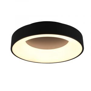 Moderne Plafonniere Jered, Zwart, 45 cm, geintegreerd LED