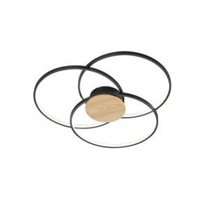 Zwarte plafonniere Jyllinge, aluminium, modern, 40 watt