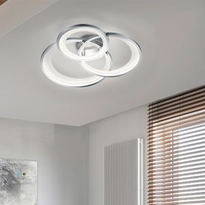 Moderne plafonniere Kendi, chroom, metaal, geïntegreerde LED