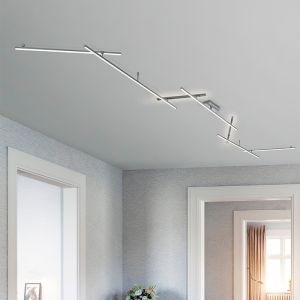 Moderne plafonniere Kandla, nikkel, 20w geintegreerd LED
