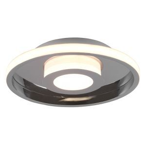 Moderne badkamer plafondlamp Kayla, chroom, metaal, geïntegreerde LED