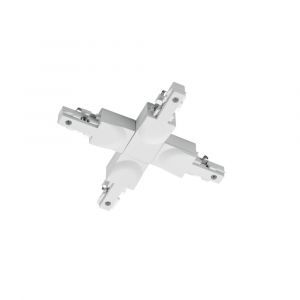 Witte kruisverbinder voor 2 fase railverlichting