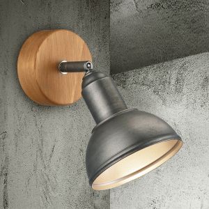 Nikkelen wandspot Amarey, metaal, vintage