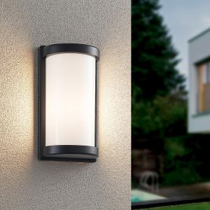 Zwarte buitenlamp aluminium, Mesut, IP44