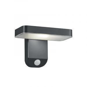 Moderne buitenlamp met bewegingssensor Summer, antraciet, op zonne-energie