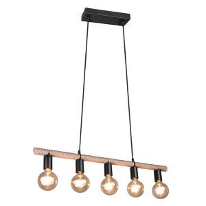Moderne hanglamp Mikail, zwart
