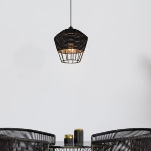 Rotan hanglamp zwart, Mirne