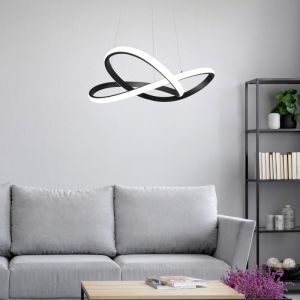 Zwarte hanglamp modern, Aby, 27W, 3000K LED