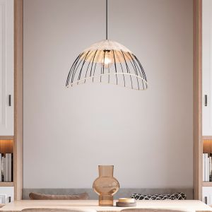 Rotan hanglamp bruin, Rauf