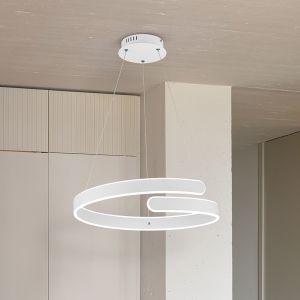 Witte hanglamp Resy, metaal, design, 37w, 4000K LED