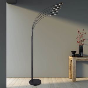 Moderne vloerlamp Ekram, zwart, 3,5w geintegreerd LED