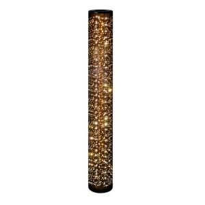 Moderne vloerlamp Ewan, zwart, stof, geïntegreerde LED