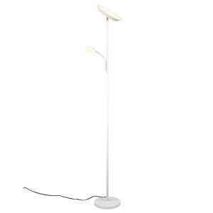 Witte vloerlamp modern, Shahid, 17W, warm tot koud wit verstelbare LED, met touchdimmer