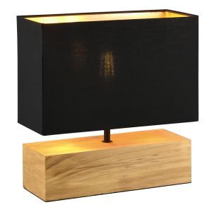 Bruine tafellamp Job, hout
