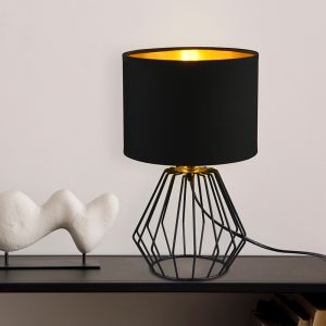 Moderne tafellamp Kjell, zwart, metaal