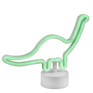 Witte kinderkamer tafellamp kunststof, Dino, 2W, 3000K LED, met schakelaar