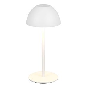 Witte oplaadbare tafellamp kunststof, Mikhail, 2W, 3000K LED, IP44, met touchdimmer