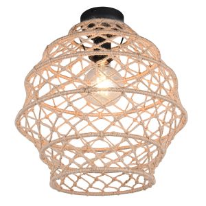 Bruine plafondlamp landelijk, Liduina
