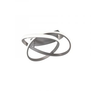 Nikkelen plafonniere Sanura, metaal, modern, 18 watt