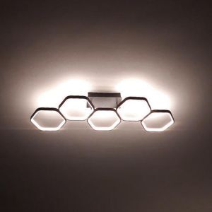 Antraciete plafonniere Shaka, metaal, modern, 24 watt
