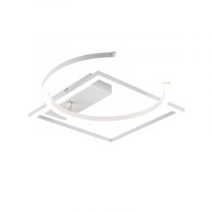 Moderne plafonniere Emine, wit, geintegreerd LED