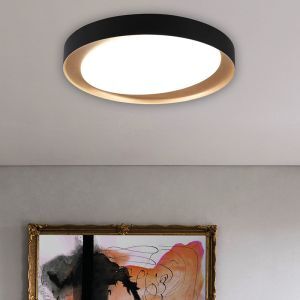 Zwarte plafonnière, Joas, 24W, warm tot koud wit verstelbare LED, met afstandsbediening
