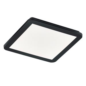 Zwarte badkamer plafondlamp Gistrup, kunststof, modern, 18 watt