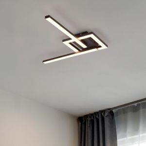 Zwarte plafondlamp design, Mahad, 17W, 3000K LED