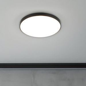 Zwarte plafonnière kunststof, Sharde, 18W, 4000K LED, IP44