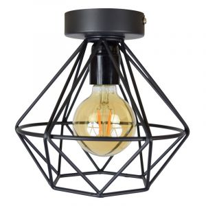 Stoere, industrie plafondlamp Merlon, gaaslook