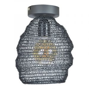 Gaas plafondlamp Lida, Vintage zwart