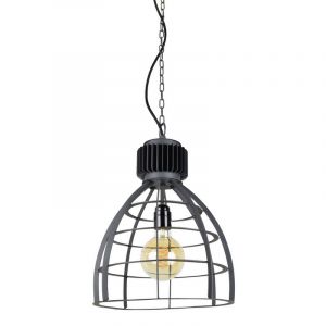 Industriële hanglamp Redstar, Zwart steel