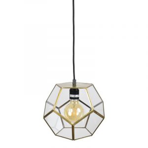Industriële hanglamp brons, Jez