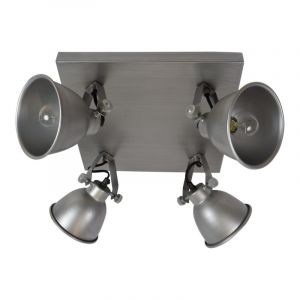 Industrie spot Redon, antiek zink, 4-lampjes