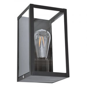 Landelijke wandlamp Mendor, Vintage zwart
